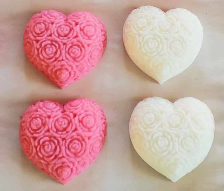 10 Heart Rose Soap Favors