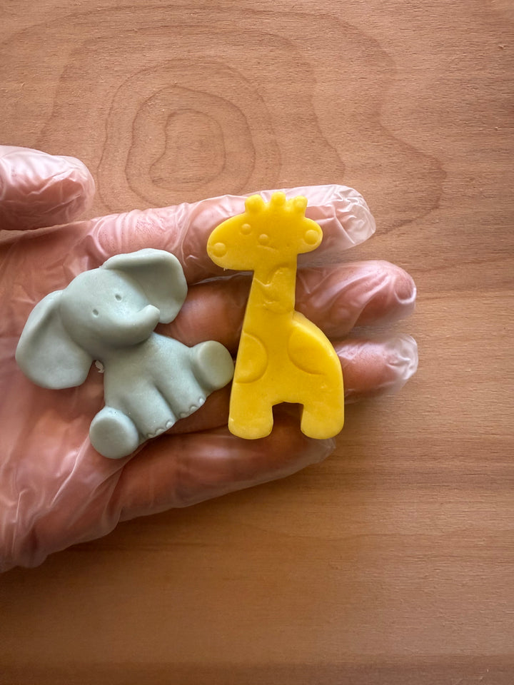 10 Baby Elephants and Baby Giraffe Soap Favors