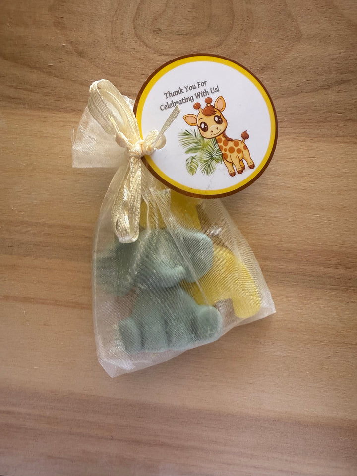 10 Baby Elephants and Baby Giraffe Soap Favors