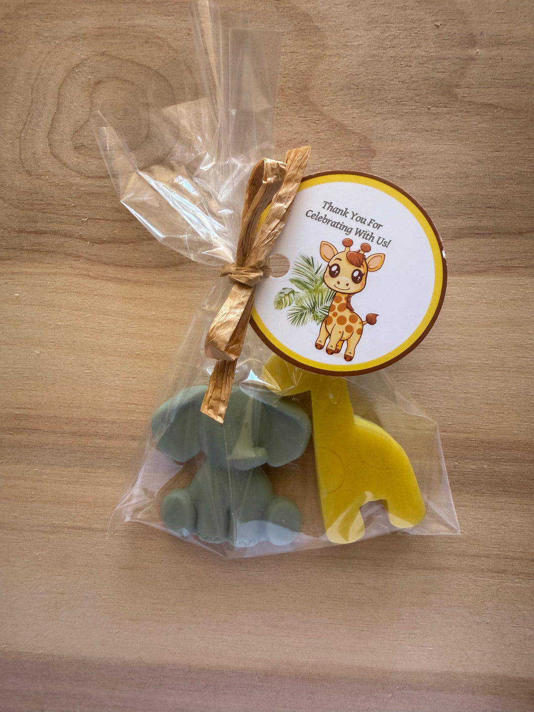 10 Baby Elephants and Baby Giraffe Soap Favors