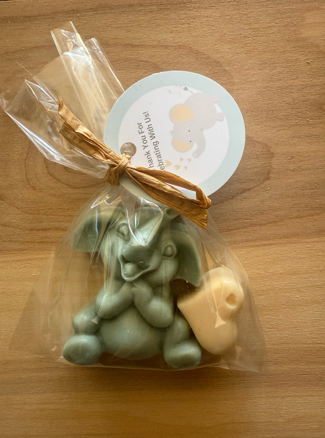 10 Baby Elephant With Heart Soap Favors
