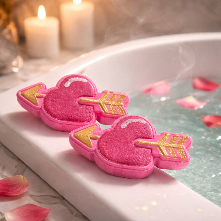 Heart Arrow  Bath Bomb Hawaiian Plumeria Scented