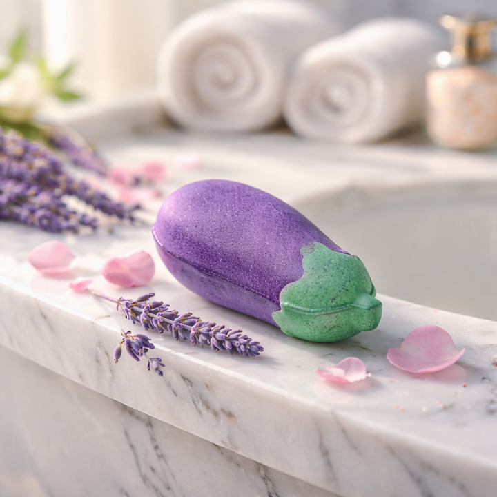 Eggplant  Bath Bomb Lavender Scented