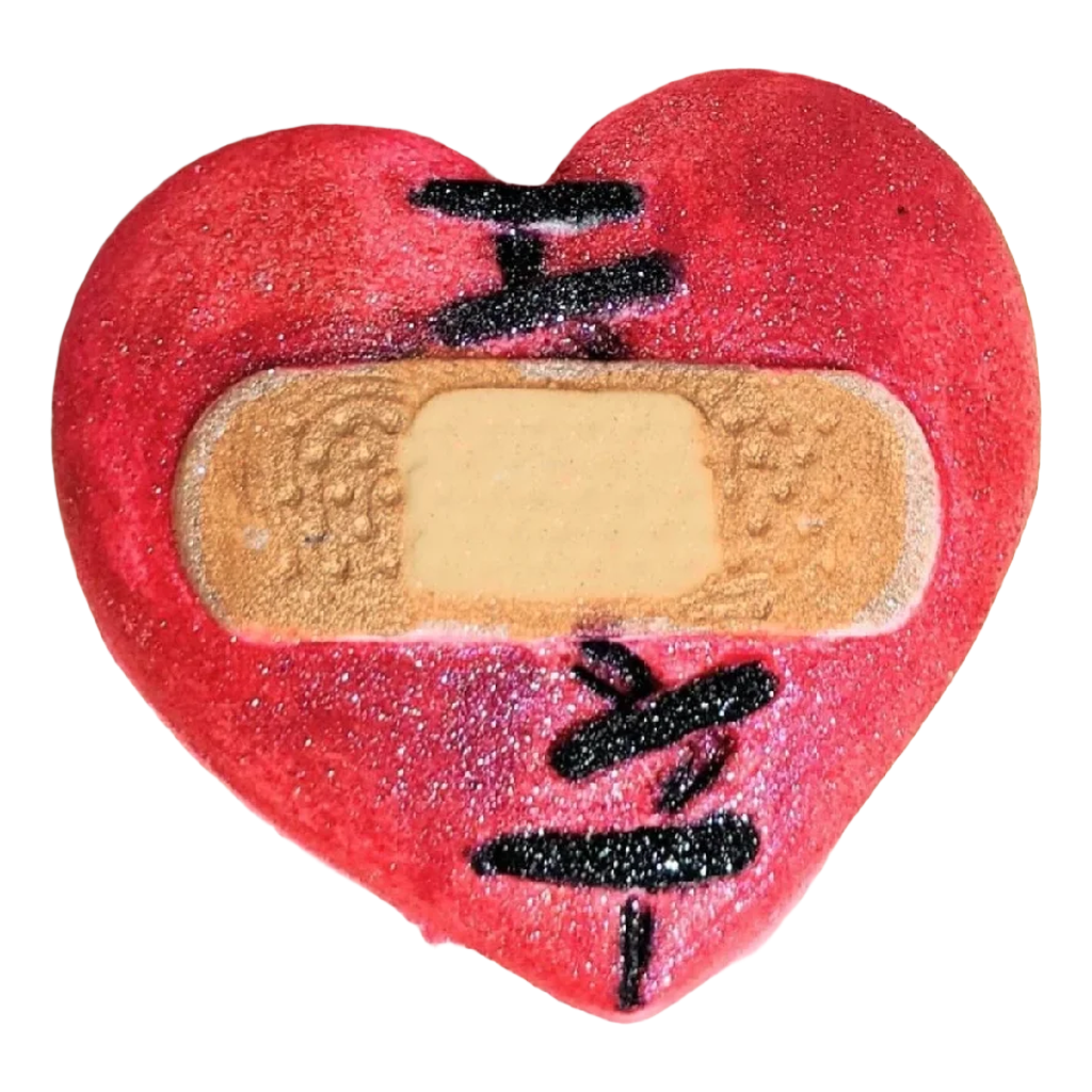 Broken Heart  Bath Bomb Black Raspberry Scented