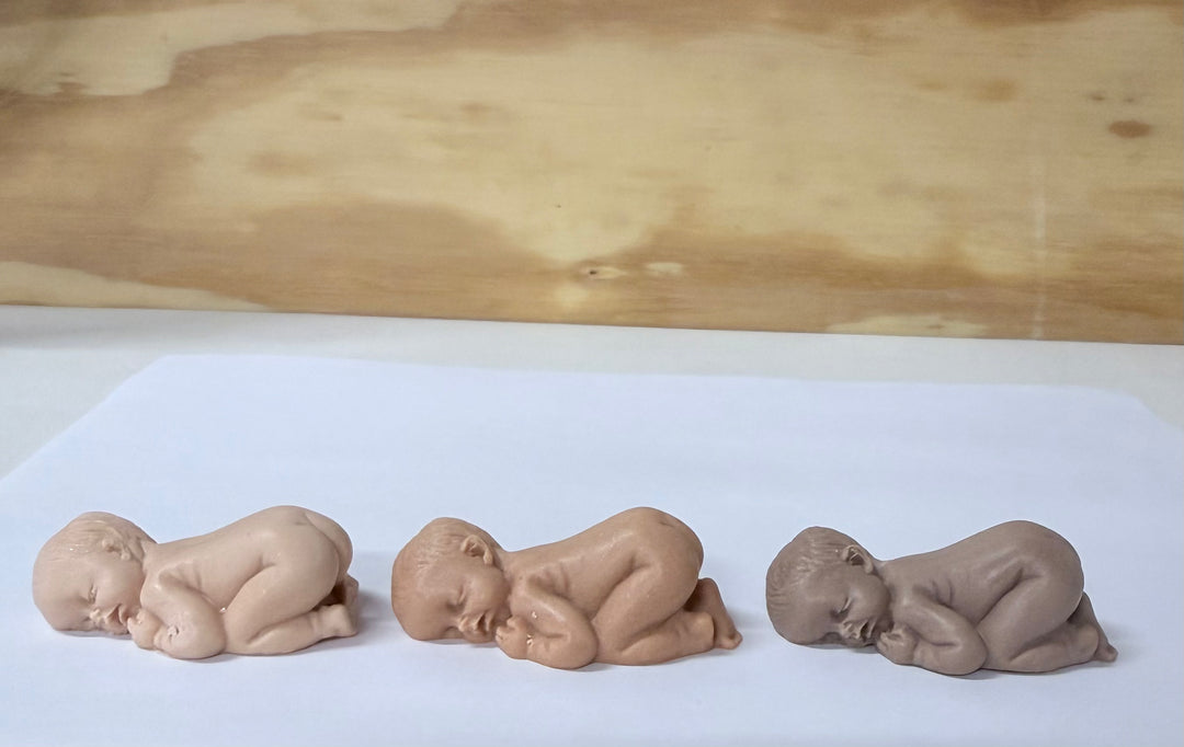 10 Sleeping Baby Girl Soap Favors - Baptism Favor,  Baby Shower Favor