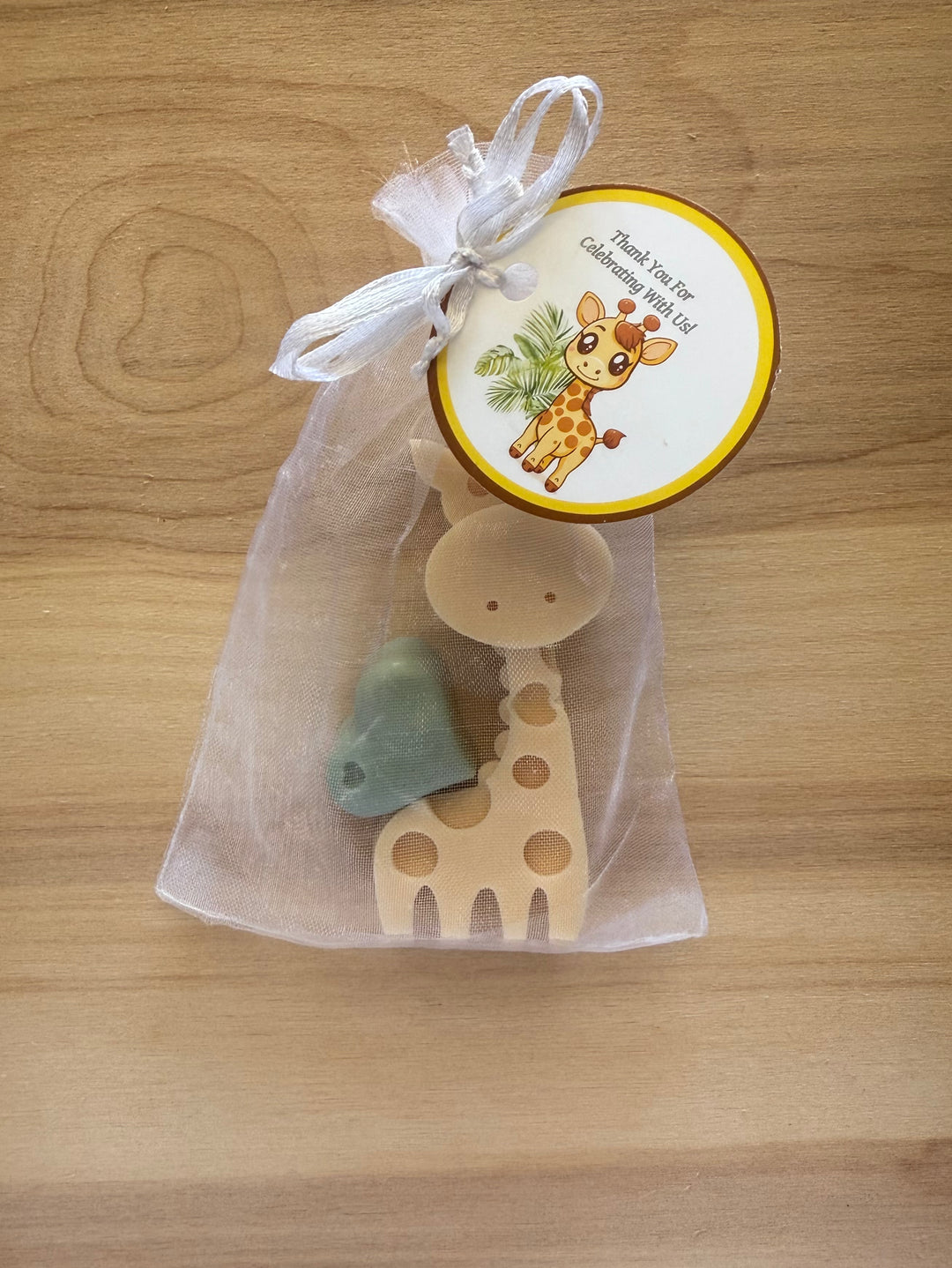 10 Giraffe and Heart Soap Favors