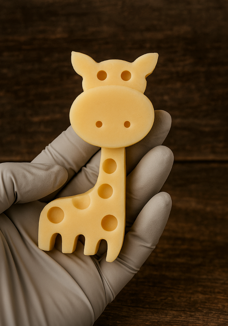 10 Giraffe and Heart Soap Favors