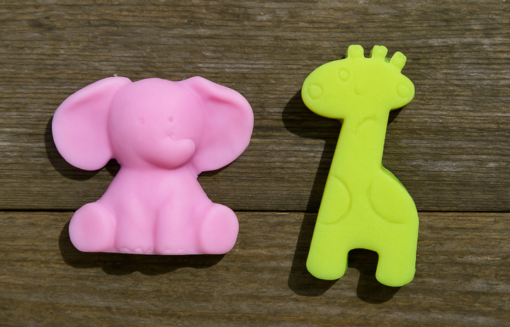 10 Baby Elephants and Baby Giraffe Soap Favors